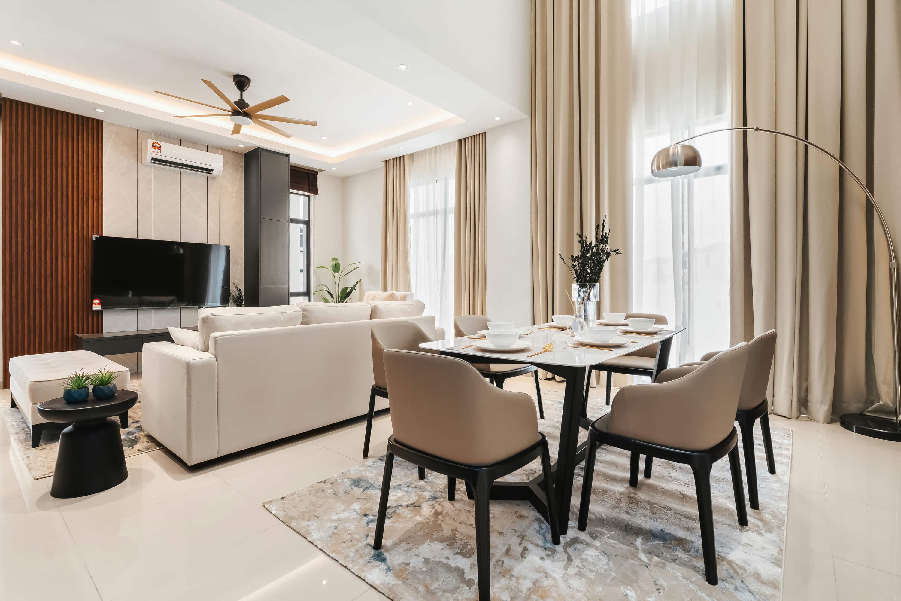 Eco Grandeur Puncak Alam Interior Design Dining & Family Area IDW Design