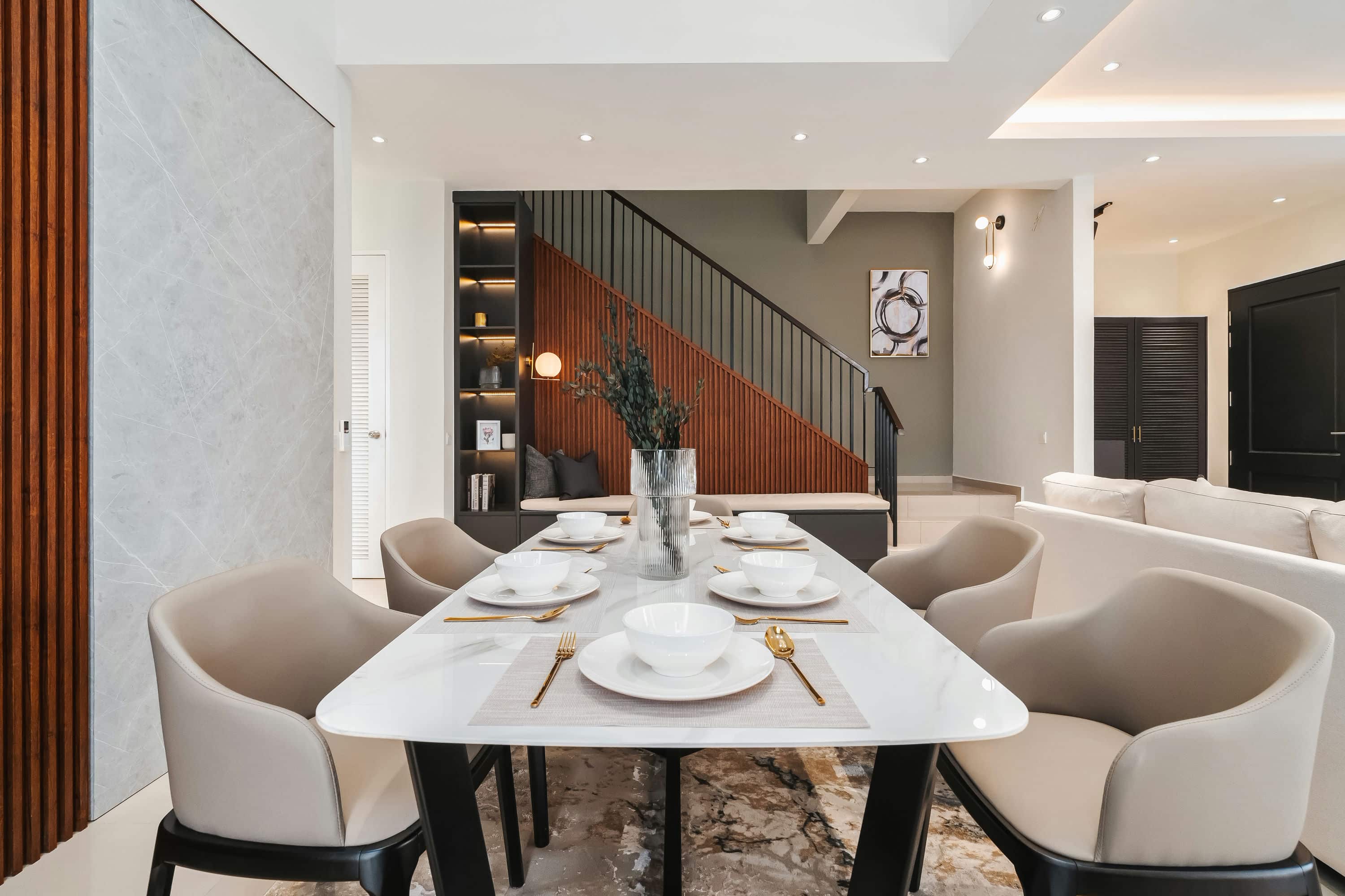 Eco Grandeur Puncak Interior Design Renovation Alam Dining Area 2 IDW Design