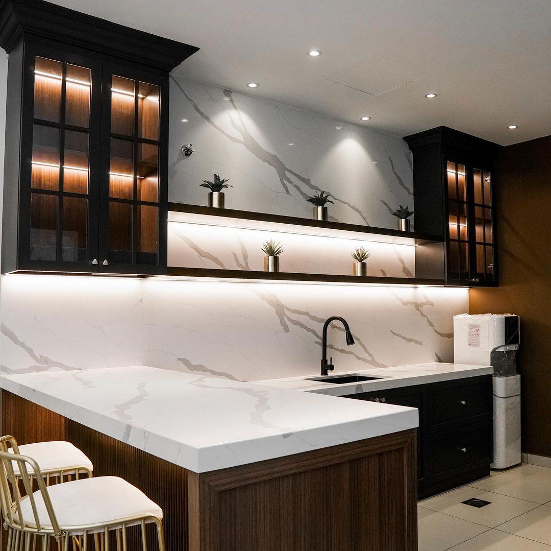 modern classic interior design style dry kitchen area by IDW design