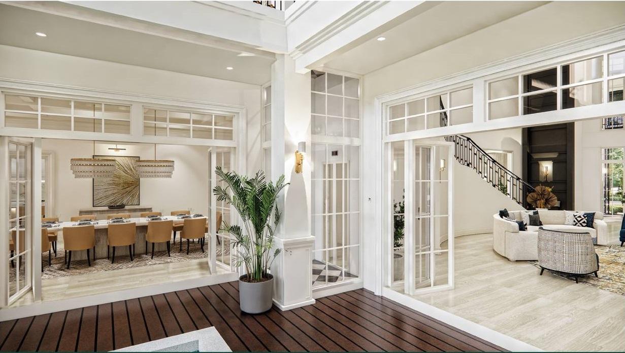 bina rumah atas tanah sendiri - bahagian dining dan living area