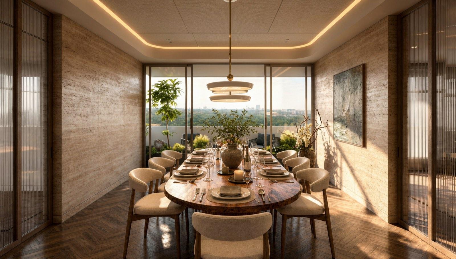 Dining room at Four Seasons Residence Bangalore