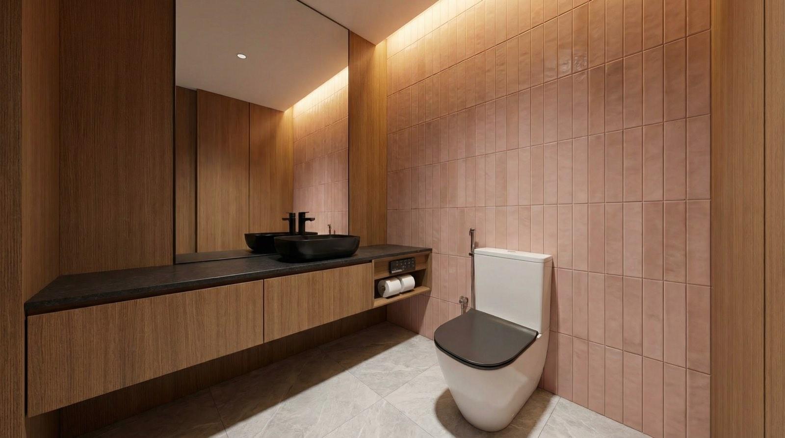 Bathroom to the second bedroom at Embassy Juhu Tower 3