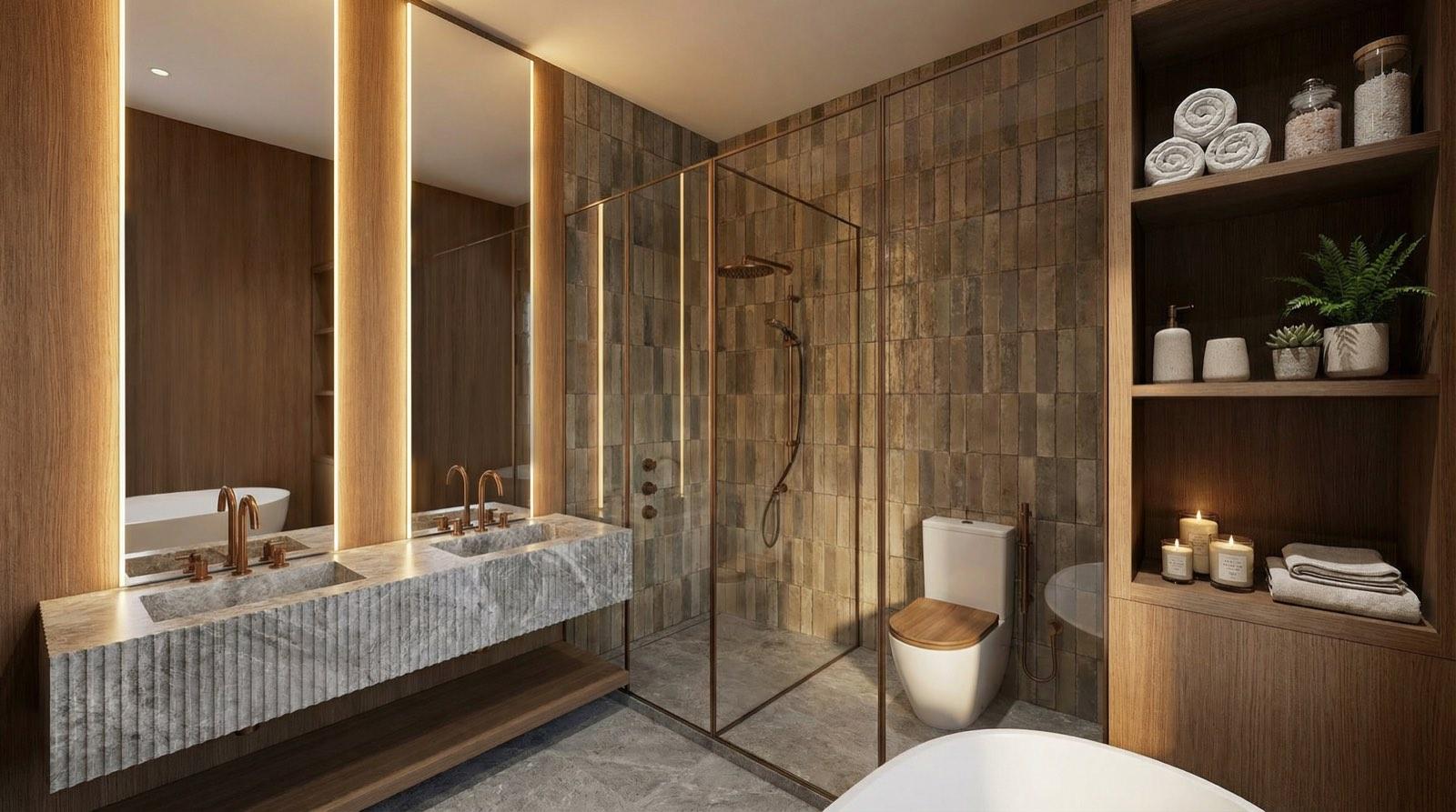 Bathroom to the fifth bedroom at Embassy Juhu Tower 3