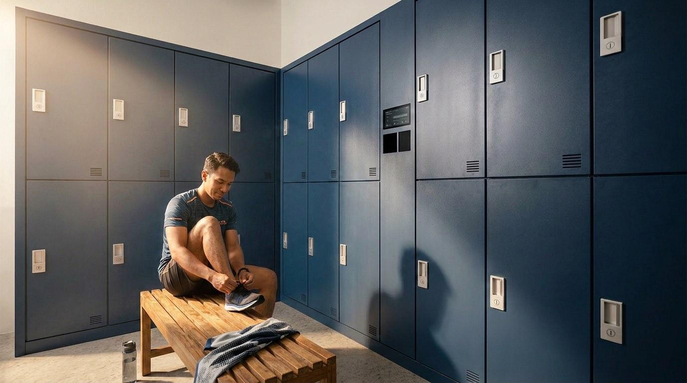Locker room at the Seri Nilam Sport Center