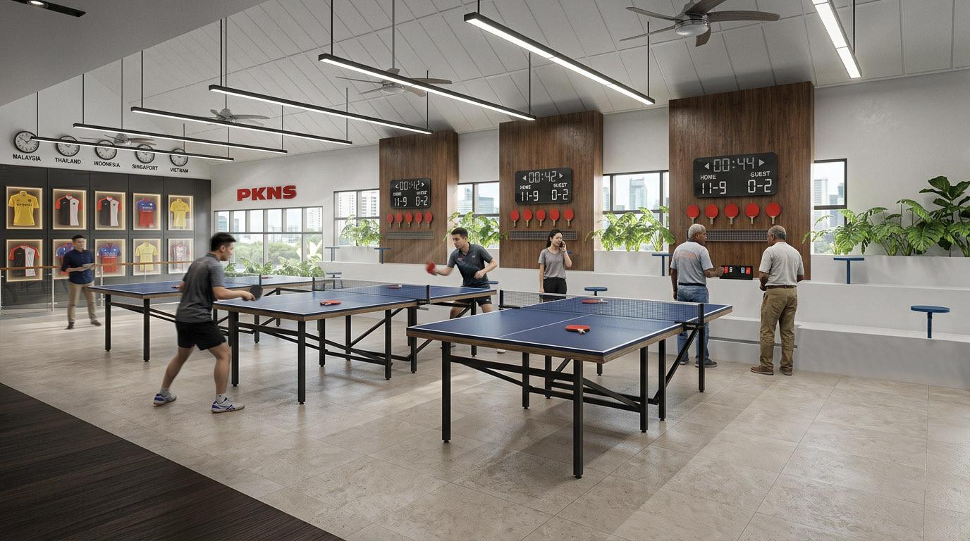 Table tennis area at the Seri Nilam Sport Center