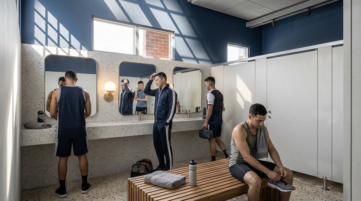 Washroom and vanity at the Seri Nilam Sport Center